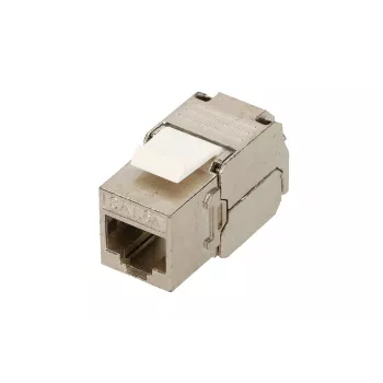 Extralink Keystone CAT6A STP RJ45 kulmikas metalli-keystone-moduuli, yksittäisportti