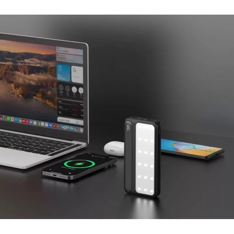 Siirrettävä virtapankki P20 LCDPD LAMP 20000mAh
