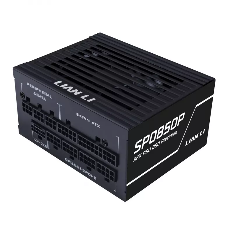 Virtalähde Lian Li SP Series Platinum SFX 850W täysmodulaarinen PCIe 5.1 ATX 3.1 (G9P.SP0850P.B000.EU)