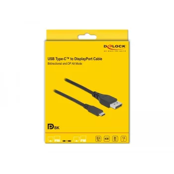USB Type-C - DisplayPort -kaapeli DeLOCK 86040 8K 60 Hz 1,5 m