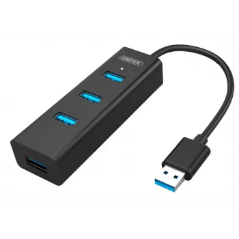 UNITEK Y-3089 USB-keskitin USB 3.2 Gen 1 (3.1 Gen 1) Type-A 5000 Mbit/s musta