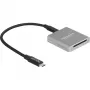 DeLOCK 91006 kortinlukija harmaa SD USB Type-C 10000 Mbit/s