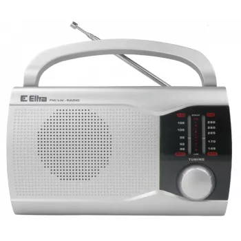 Kannettava Eltra EWA hopea radio — AM/FM-vastaanotin, paristokäyttöinen