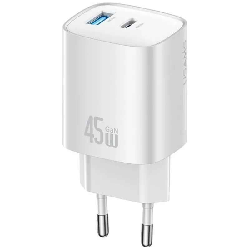 Laturi T66 45W GaN CC290 USB-A + USB-C