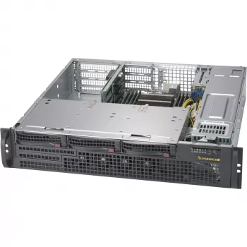 Supermicro SC825M BTQC-R802WB - rack - rack-asennettava - 2U - laajennettu ATX - SATA/SAS - Hot-Swap 800 W - musta (CSE-825MBTQC-R802WB)