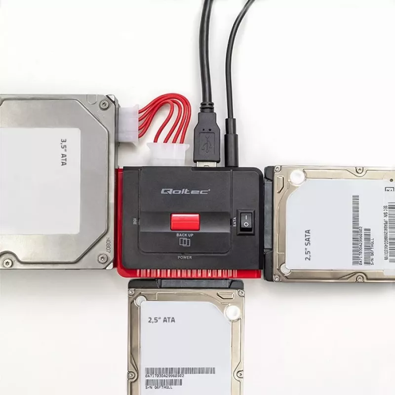 USB 3.0 - IDE SATA III -sovitin QOLTEC 50645