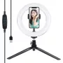 Jalustakiinnike Puluz 20 cm LED-renkaalla vloggaukseen PKT3073B