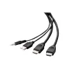 Belkin Secure KVM -yhdistelmäkaapeli - video- / USB- / audiokaapeli - TAA-yhteensopiva - USB, mini-liitäntä, HDMI (M)