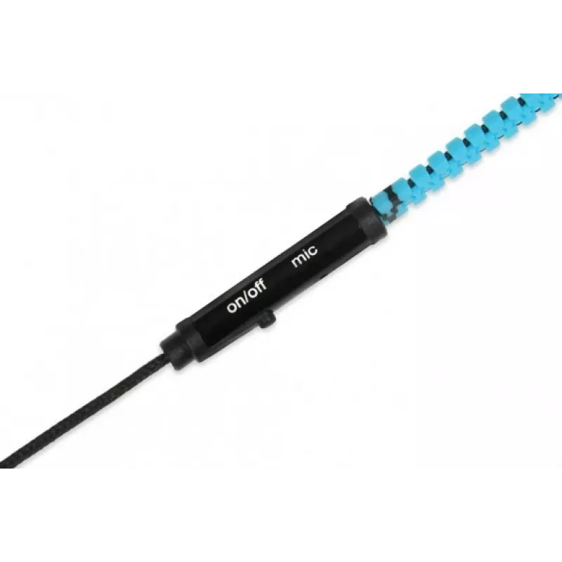 In-Ear-kuulokkeet vetoketjumallilla ja mikrofonilla