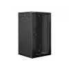 Lanberg seinäasennettava asennuskaappi 19'' 22U 600x600mm musta (lasiovi)