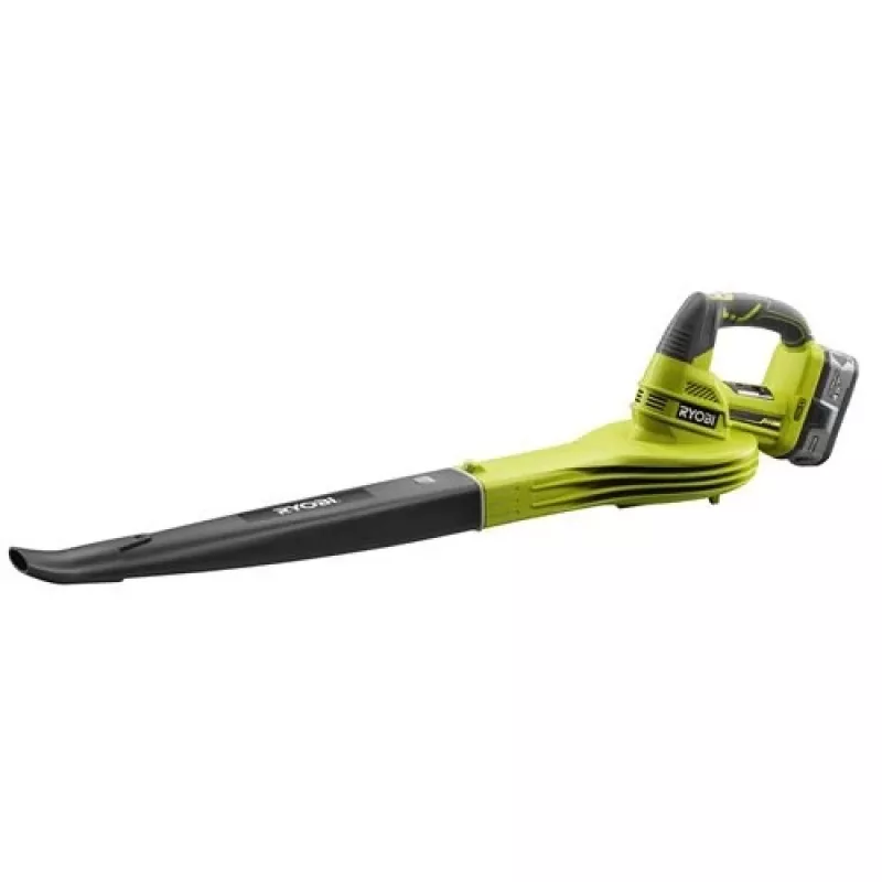 Ryobi RBL1820S40F ONE+ akkukäyttöinen lehtipuhallin 18 V, 4,0 Ah akulla ja laturilla, musta, vihreä