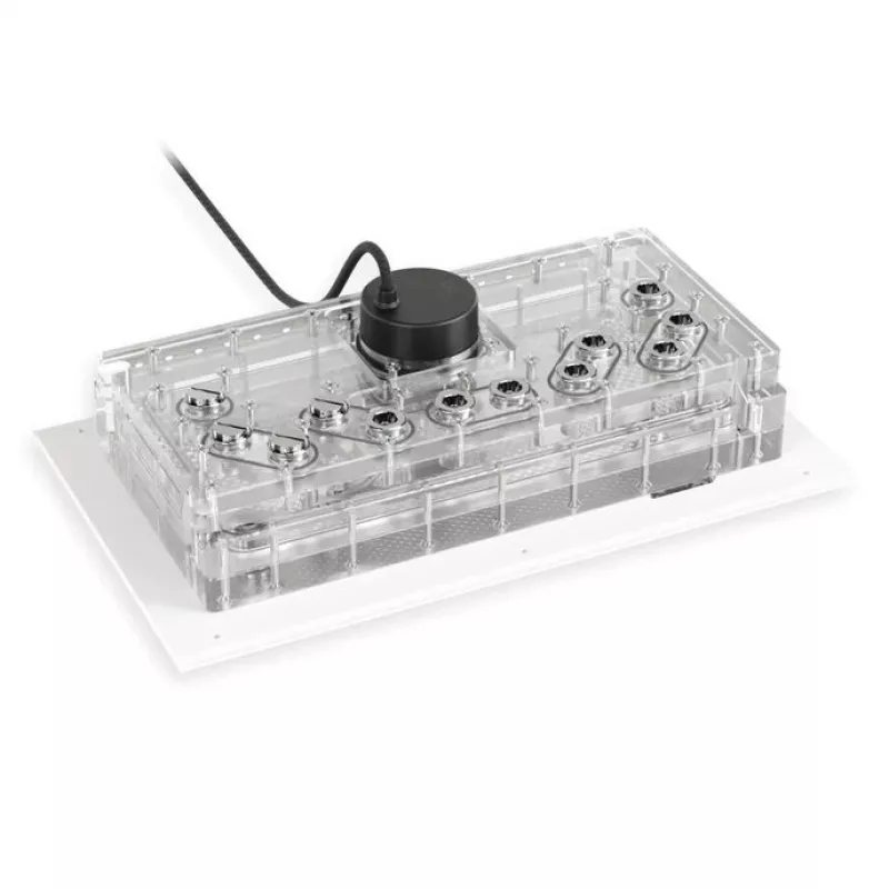 Alphacool Distroplate Apex Dark Base Pro 901 RGB Support — jakolevy PC-vesijäähdytykseen, malli 14658