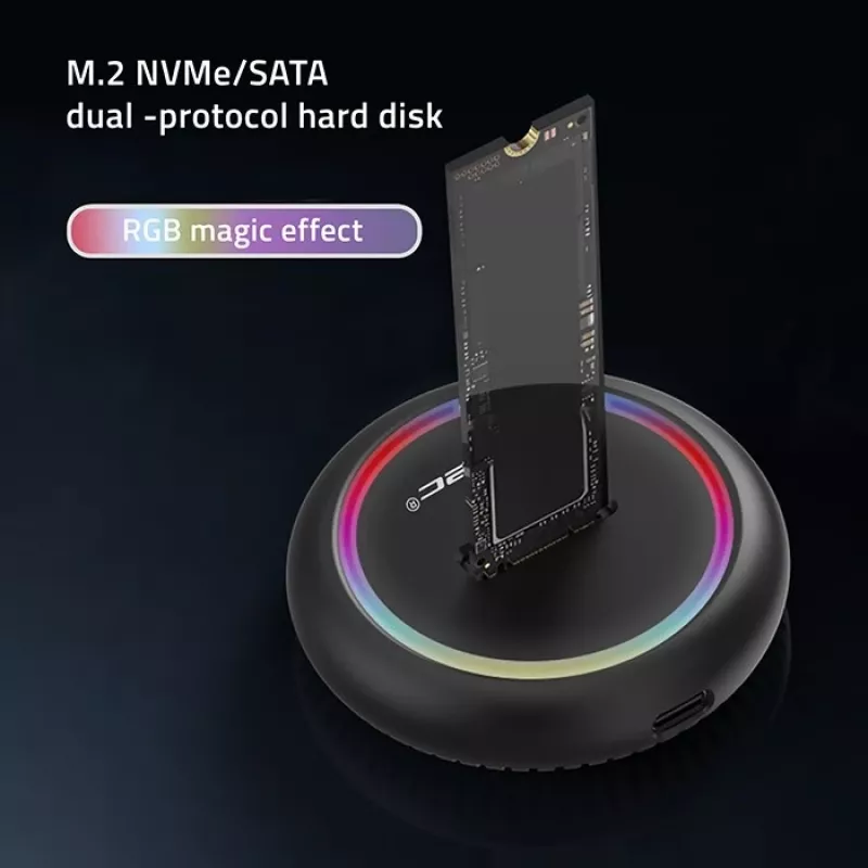 M.2 SSD-telakka QOLTEC 52275 SATA- ja NVMe-asemille, USB-liitäntä