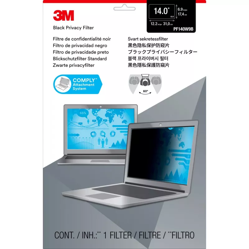 3M tietosuojakalvo 14 16:9 COMPLY