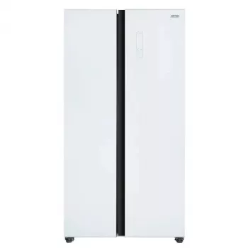 Side-by-Side-jääkaappi MPM MPM-427-SBS-05/NL — 472 L, No Frost, invertteri, LED-näyttö, valkoinen, 900×1770×590 mm