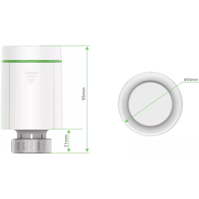 EZVIZ T55 (CS-T55-R100-G) älykäs lämpöpatterin termostaatti, valkoinen