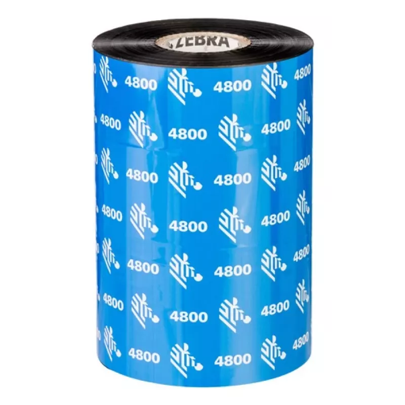 Zebra 4800 hartsi-lämpösiirtoteippi 450 m musta
