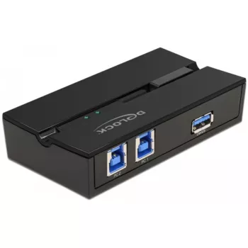 DeLOCK 11495 tietokoneen datakytkin 5 Gbit/s musta muovi