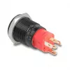 Painokytkin DELOCK 22013 16 mm 12 V musta