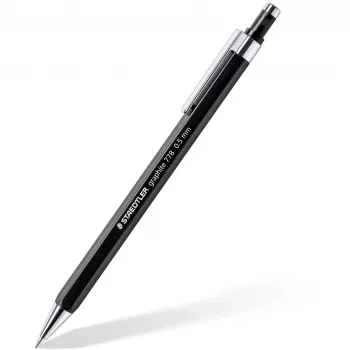 Grafiittikynä Staedtler 7785ABK25D HB kuusikulmainen musta/hopea, 1 kpl