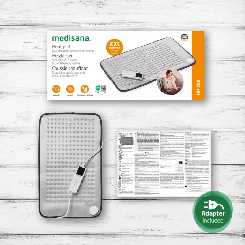 Sähköinen lämpötyyny Medisana HP 700 100 W, harmaa, 600×350 mm, 2,3 m johto
