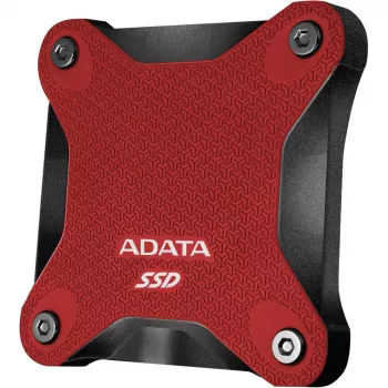 Ulkoinen SSD ADATA SD620 1 TB, kannettava USB 3.2 Gen 2 (Micro-USB B), lukunopeus 520 MB/s, kirjoitusnopeus 460 MB/s, iskunkestävä, punainen