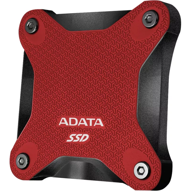 Ulkoinen SSD ADATA SD620 1 TB, kannettava USB 3.2 Gen 2 (Micro-USB B), lukunopeus 520 MB/s, kirjoitusnopeus 460 MB/s, iskunkestävä, punainen