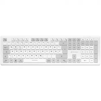 Sharkoon OfficePal K30W valkoinen DE-asettelu Rubberdome