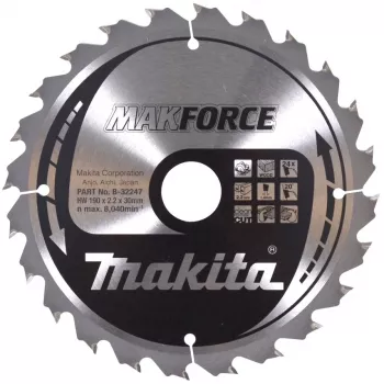 Makita MAKFORCE pyörösahan terä puulle, 190 mm, 24 hammasta