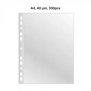 AD Class rei'itetty tasku Kristallinkirkas A4 40 µm, 100 kpl:n pussi