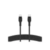 Kaapeli BoostCharge USB-C/USB-C punottu silikoni 2 m, musta