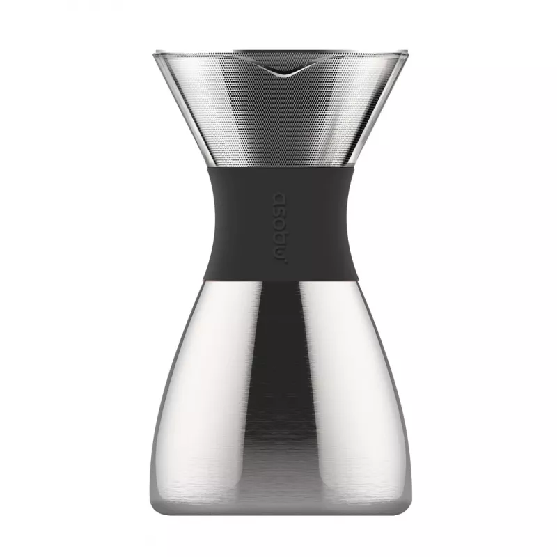 Asobu PourOver Cold Brew -kahvinkeitin musta, hopea