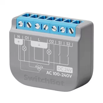 SwitchBot relekytkin 2PM kaksikanavainen W5502320 – kaksikanavarele älykkääseen ohjaukseen
