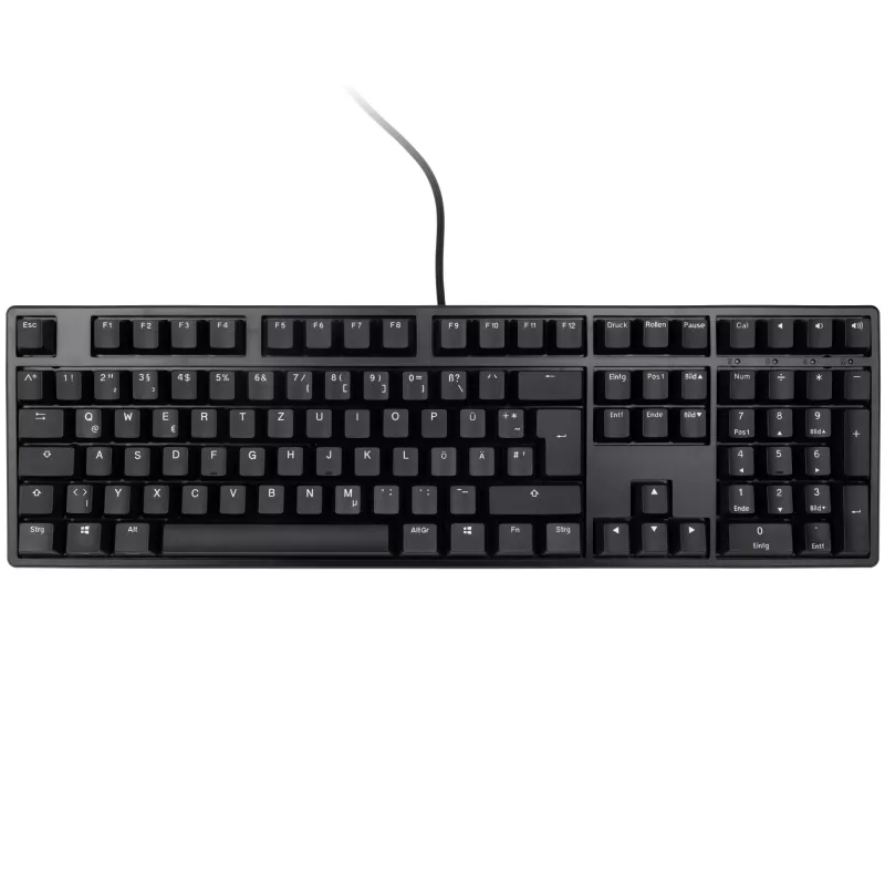 Ducky Origin Phantom musta näppäimistö yleisnäppäimistö USB QWERTZ saksa