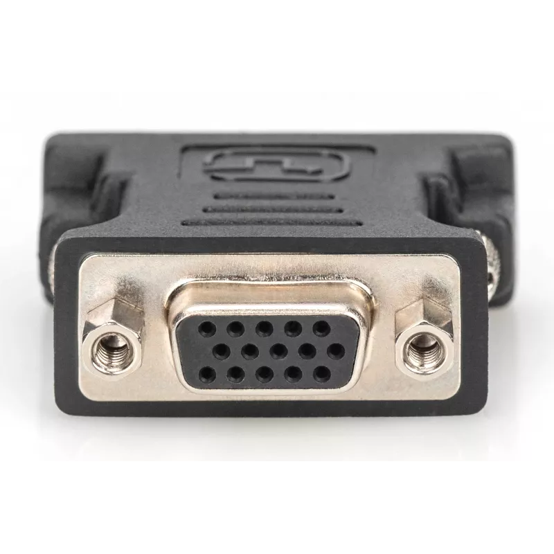 Assmann DVI-adapteri. DVI(24+5) - HD15 M/F. DVI-I Dual-Link. musta (AK-320504-000-S)