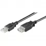 USB-jatkokaapeli GOOBAY 93600 — USB A–USB A, USB 2.0, 3 m, musta