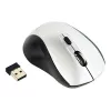 Langaton optinen hiiri Gembird MUSW-4B-02-BS, RF, molempikätinen, 1600 DPI, 4 painiketta, hopea/musta