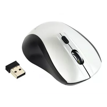 Langaton optinen hiiri Gembird MUSW-4B-02-BS, RF, molempikätinen, 1600 DPI, 4 painiketta, hopea/musta