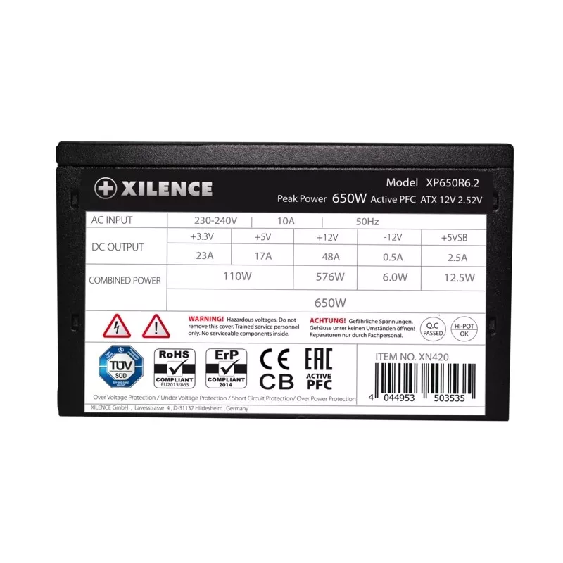 Virtalähde Xilence Performance C XP650R6.2 650 W