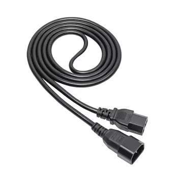 Akyga AK-UP-06 palvelimen virtakaapeli IEC C14 - C15, 1,8 m, musta