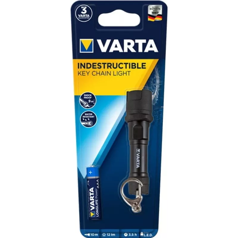 Avaimenperälamppu Varta 16701 101 421 musta LED iskunkestävä IPX4