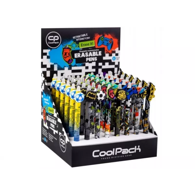 Sisäänvedettävä kumitettava kynä CoolPack Boys