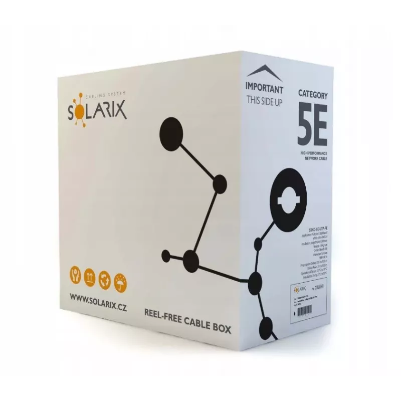 Verkkokaapeli Solarix SXKD-5E-UTP-PE UTP CAT5E 305m musta
