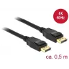 DisplayPort-kaapeli DeLOCK 85506 0,5 m musta
