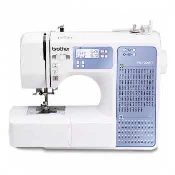 Brother FS100WT -ompelukone — 100 ommelta, 850 SPM, 7 mm ommelleveys, automaattinen neulanpujottaja, LCD
