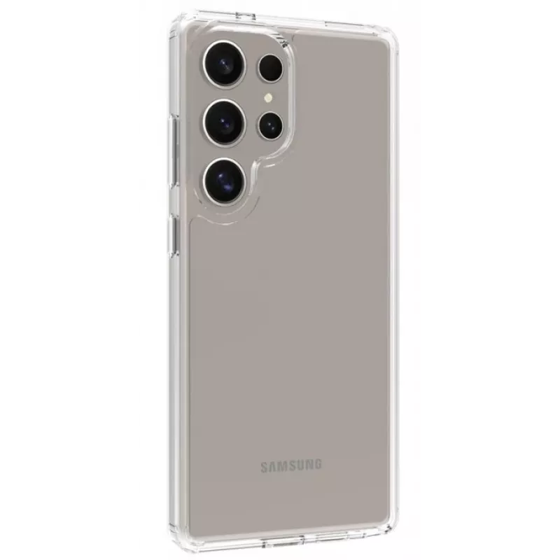 Screenor Bumper 25636SB suojakotelo Samsung Galaxy S25 Ultra -puhelimelle, läpinäkyvä