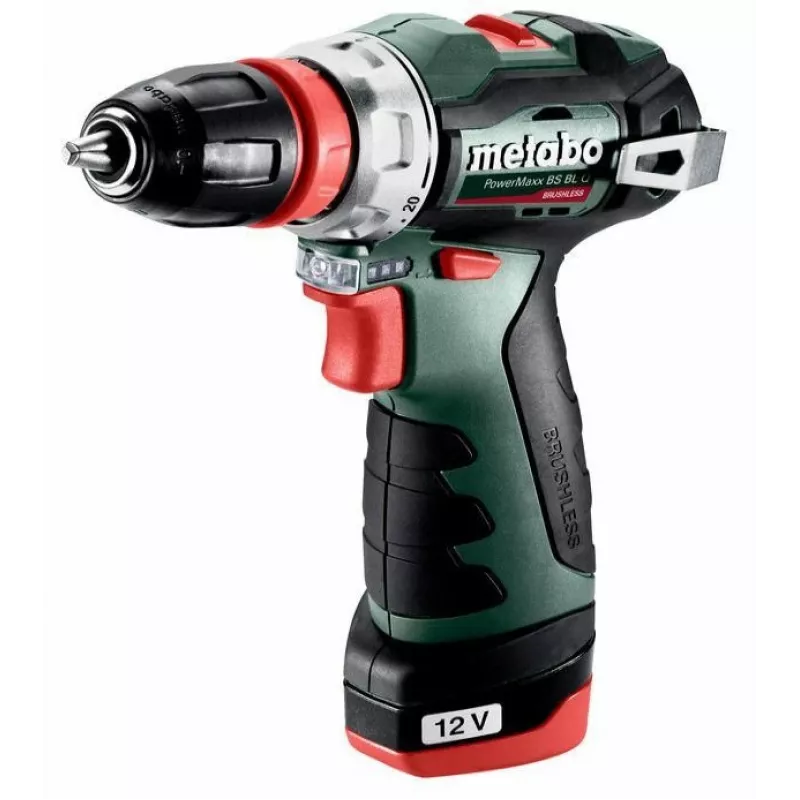 Metabo PowerMaxx BS BL Q 601749500 akkuporakone-ruuvinvääntäjä, 12V, 38 Nm, 2x 2,0 Ah