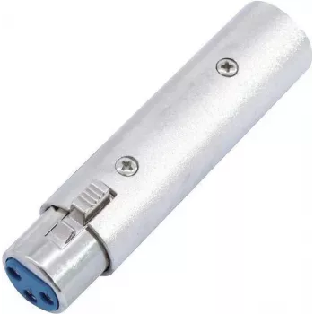 Audiosovitin Omnitronic 3-napainen XLR-liitäntä 5-napaiseen XLR-pistokkeeseen malli 30226577