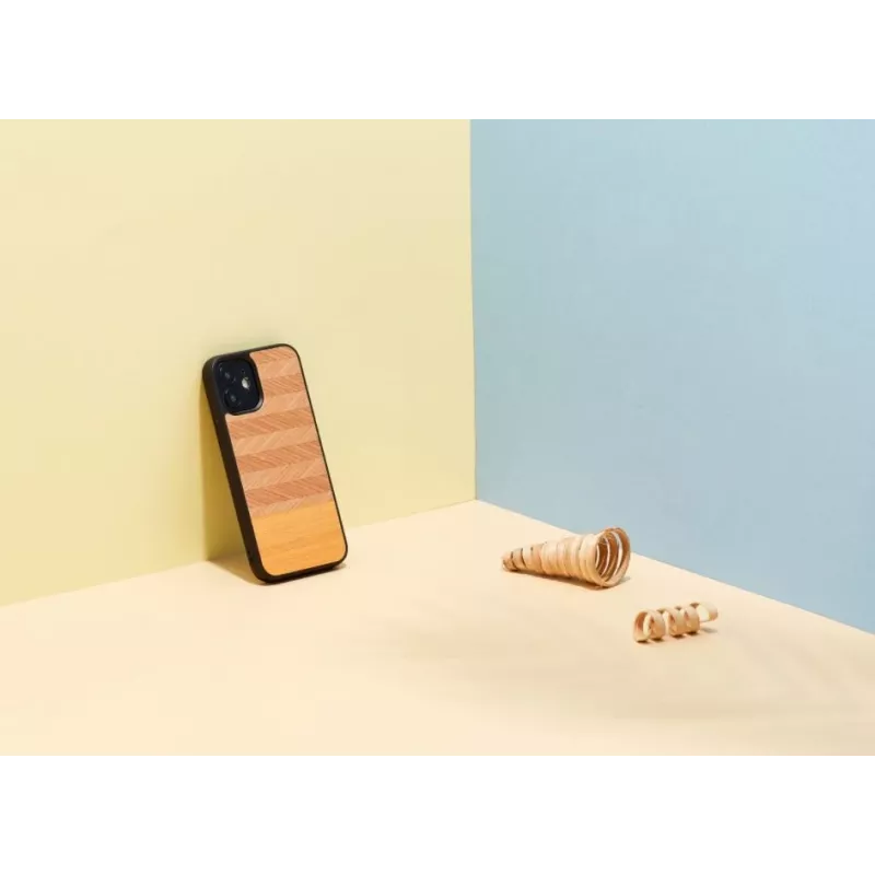 Man and Wood -puhelinkotelo iPhone 12 mini, kalanruoto arancia musta