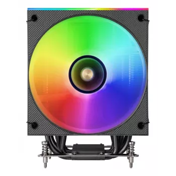 Ilmanjäähdytin TACENS Mars Gaming MCPU-LCD, 120 mm tuuletin, TDP 300 W, tukee LGA1700/1200/115x/1366 ja AM4/AM5, musta